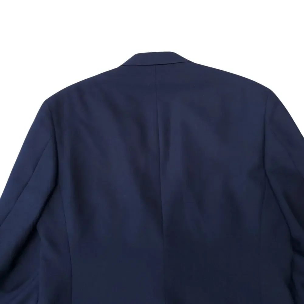 Vintage Palm Beach Blue Wool Poly Gold Button Blazer Jacket Sport Coat 40R